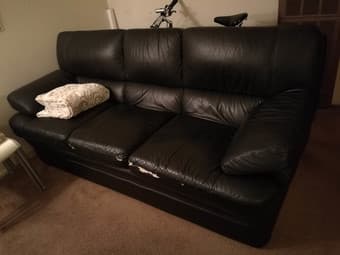 leather sofa - $30 (OBO) 1