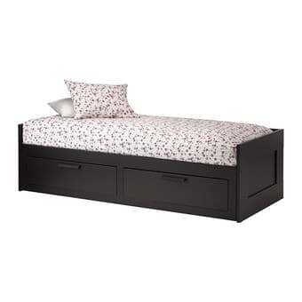 IKEA daybed frame with 2 drawers, black $150 2