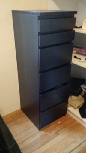 IKEA MALM bed $200 + MALM 6-drawer drawer $50 3