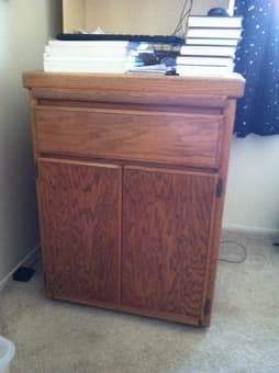 cabinet ($20), bookshelves ($20) and nightstand ($10) 2