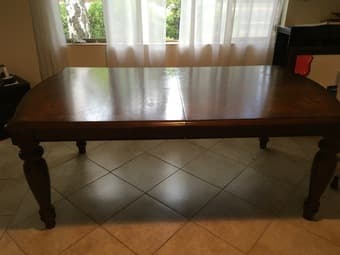 Dining Room Table $80 6ft 5'' x 3 ft 6'' with leaf 7ft 11'' 1