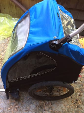 Burley "Encore" bike trailer w/ capacity for two kids $200 1