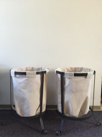 Two Ikea laundry hampers, $10 1
