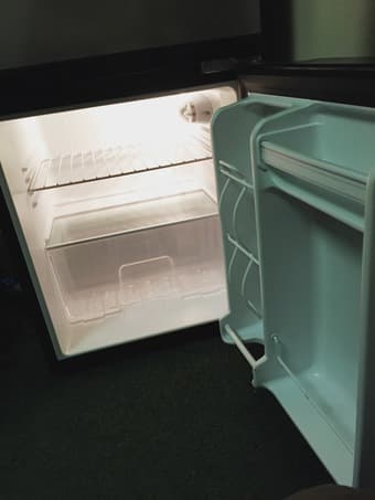 Mini fridge / freezer combo stainless steel $70 OBO 2