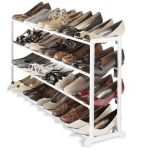 Elegant white shoe rack $10 1