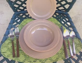Full set of high quality dishes and stainless steel flatware - $ 100 2