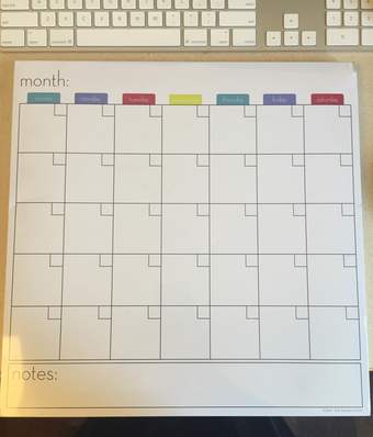 Calendar Dry Erase Board - $10 1