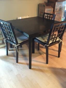 West Elm Dining Table + 6 chairs 1