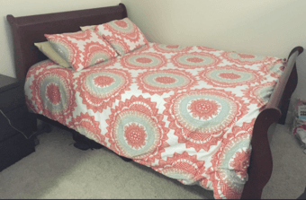 QUEEN BED FRAME with BOX and MATTRESS $185 1