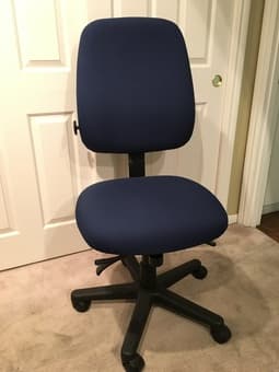 Large Swivel Desk Chair, Blue, Great Condition, $20 1