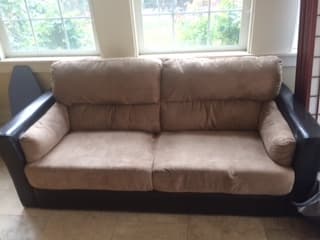 Brown micro suede love seat and couch set - $150 2