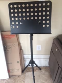 Black standing music stand - like new - $40 1
