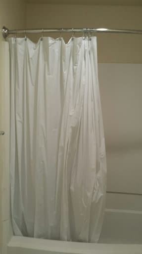 CHEAP shower curtain, towels, toothpaste and brush container 2