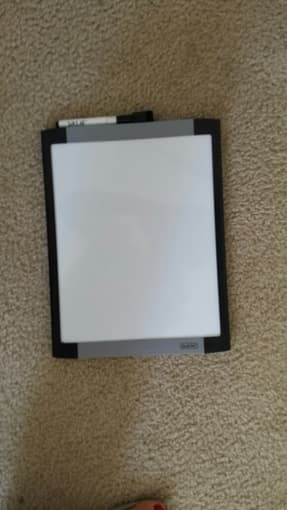 CHEAP paper bin, white board, towel, binder 2