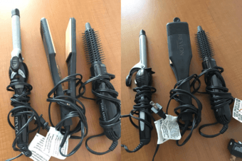 Revlon hair curler,  Revlon flattener, and hair dryer with comb 1