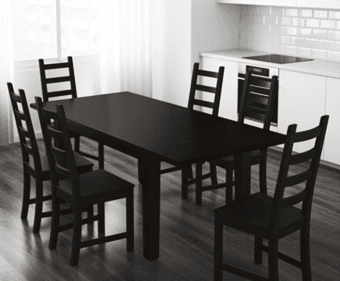 Extendable dining table with 4 chairs: $190(original value:$525) 3