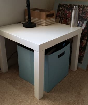 $8 for white IKEA side table 1