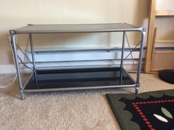 IKEA glass end tables 1