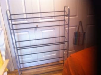 shoe rack, chairs, bin, kitchen appliances 3