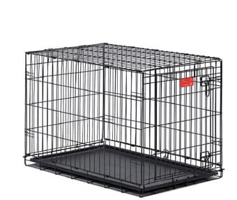 31" dog crate + bed + lining $50 1