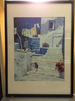 Large painting with frame (72cm x 52cm) - $10 1