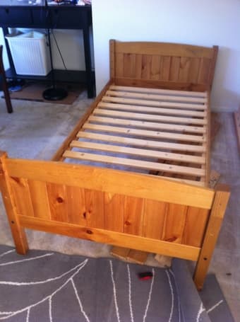 Twin size solid wood bed frame 1
