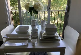 Beautiful Minimalist Dining Set Porcelain with Smooth Finishing - $33 1