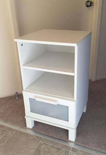 White ikea nightstand 30$ 1