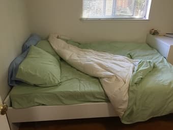 IKEA full size bed frame + mattress - $200 2