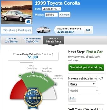 99 Corolla $1400 OBO 3
