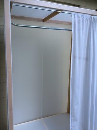 IKEA plastic wardrobe closet with curtain $10 2