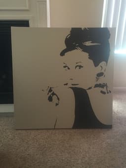 Selling room divider, paper shredder, and Audrey Hepburn canvas print 2