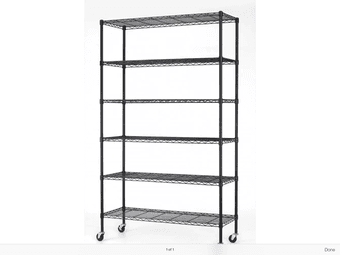 6 Tier Adjustable Shelving Unit - $60 2