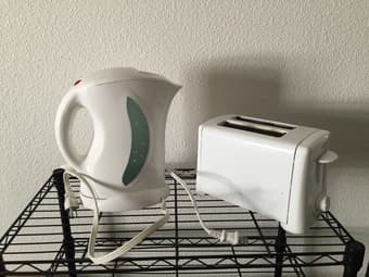 Water kettle and toaster ($10 each; 15 for both) 1
