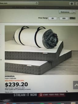Ikea King Size Foam Mattress ($100 or best offer) 2