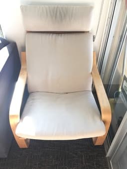 Ikea Chair and White Planner erase Board 1