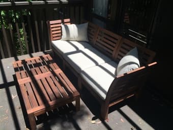 Professionally Assembled Ikea ÄPPLARÖ / HÅLLÖ Patio Furniture - $400 1
