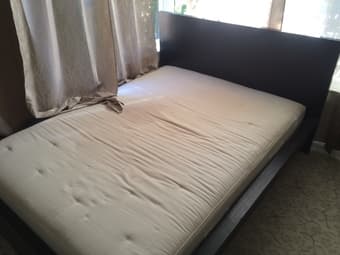 IKEA Queen Size Mattress + Malm bedframe with slats and drawer 1