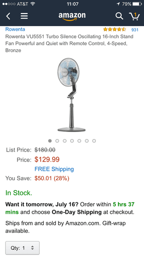 Top Rated (Amazon) Floor Fan 1