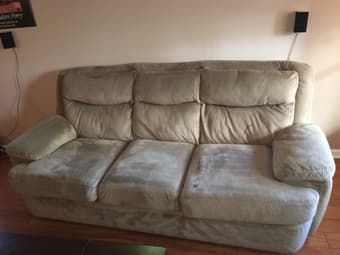 Ashley microfiber 3-seat sofa and love seat for $100--North San Jose 1