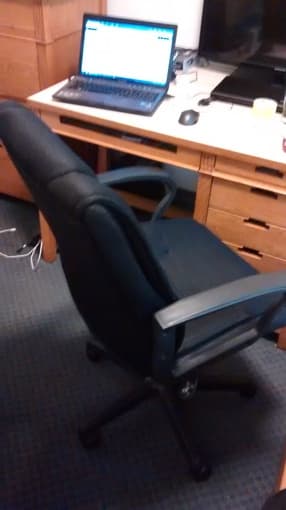 Office Chair: Ruzzi Mid-Back Mesh Chair, Black good condition $40 2