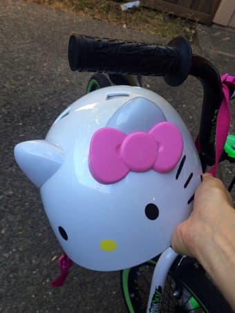 kids bike ( 16 inch ) + hello kitty kids bike helmet 3