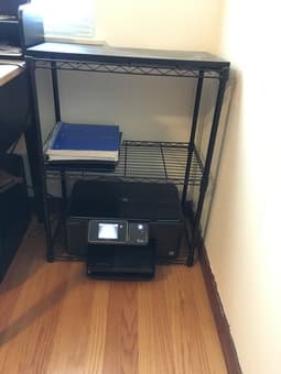 3-tier metal shelf / printer stand - $35 1