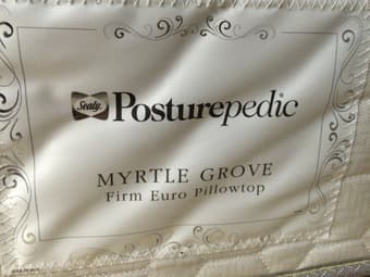 Posturepedic Queen size mattress ($150) and bed frame ($30) 2