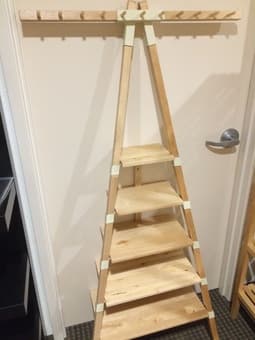 moving sale- shelves, rug, guitar, tv, tv stand, fan, iron, ski gear 3