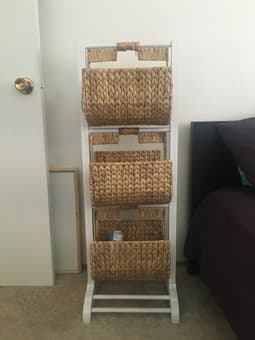 King bed, mattress, black ottoman, lamps and more (sunnyvale) 2