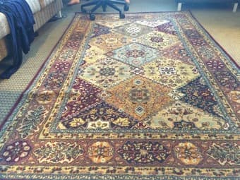 moving sale (rug, tv stand, shelves, fan, bike, office chair, vacuum) 1