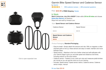 garmin speed and cadence sensor, NEW! $55 1