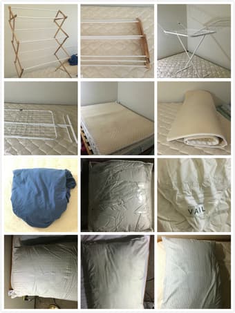Moving Sale!!!--Beds, clothes dryer rack, fan, lamp etc. (menlo park) 2