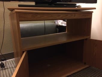 tv stand + storage, $15 3
